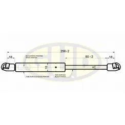 АМОРТИЗАТОР БАГАЖНИКА FRD MONDEO I 02/93-08/96 500N L=256/85MM