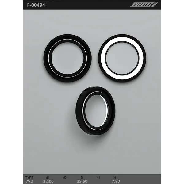 Сальник 22,00/35,507,90 тип 7V2 EMMETEC F00494