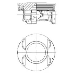 Поршень dm.80.50x1.2x1.2x2.0 STD Цена за 1 шт. KOLBENSCHMIDT 40199600