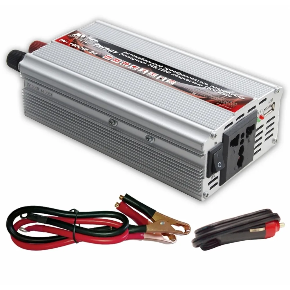 Автомобильный инвертор 24/220V AVS IN-1000W-24 (уценённый товар), , Max Вт AVS U07074S