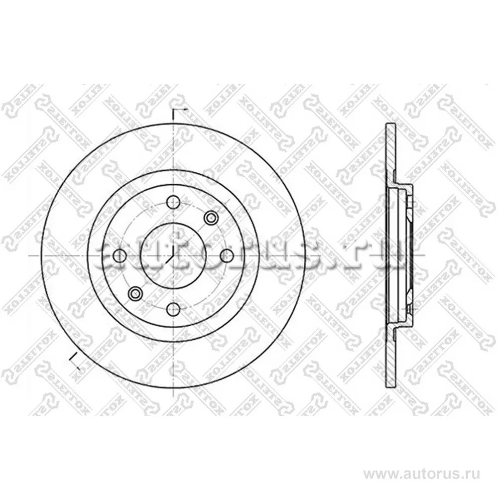 Диск тормозной передний CITROEN BX, PEUGEOT 305/405 1.3-1.9D 87> STELLOX 60209914_SX