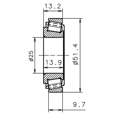 Подшипник коробки передач 25x51x13 NTN-SNR EC.42310.S01.H200