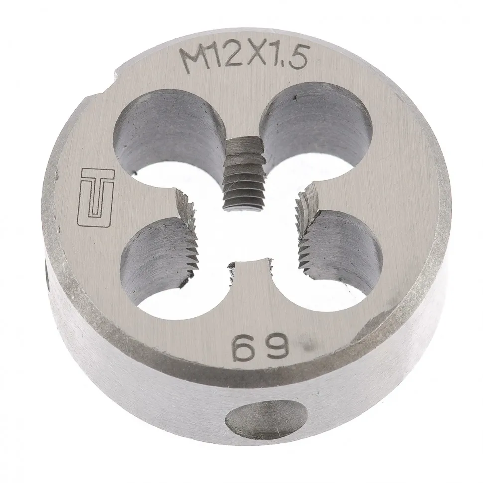 Плашка круглая метрическая М12x1,5 мм СИБРТЕХ 77031