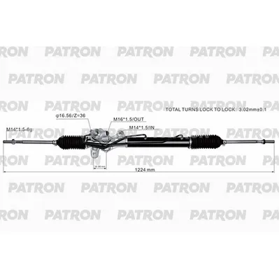 Рейка рулевая HYUNDAI GETZ (TB) 01- PATRON PSG3133