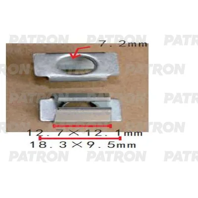 Зажим металлический Audi,Seat,Skoda,Volkswagen применяемость: бампер - PATRON P371460