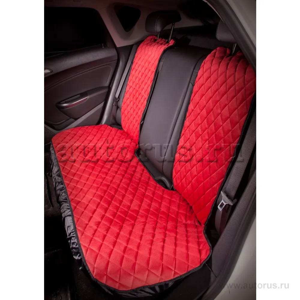 Накидка Алькантара, задняя (3 предмета), красная, универсальная AIRLINE ASC-B-04