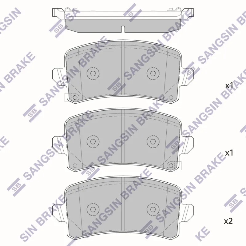 Колодки задние HAVAL JOLION 4WD SANGSIN BRAKE SP2692
