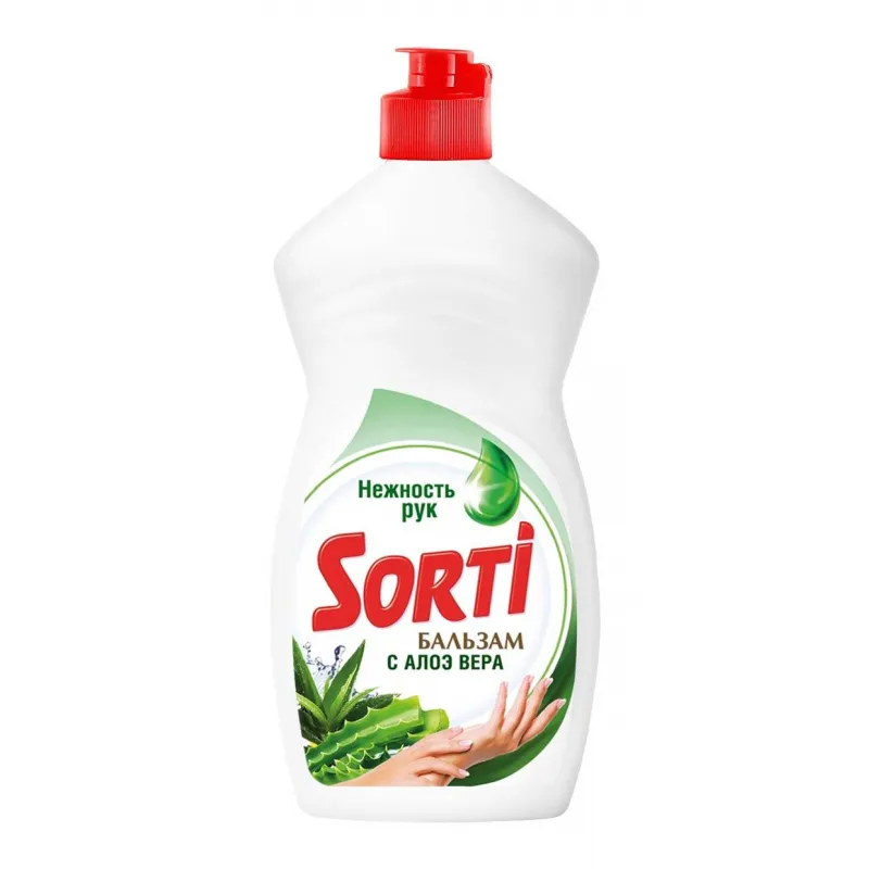 Средство для мытья посуды SORTI бальзам с алоэ вера 450г 1461959