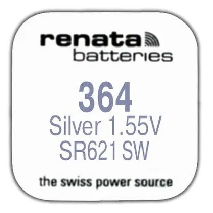 Батарейка серебряно-цинковая Renata SR621SW 1,5V (1 шт) 364