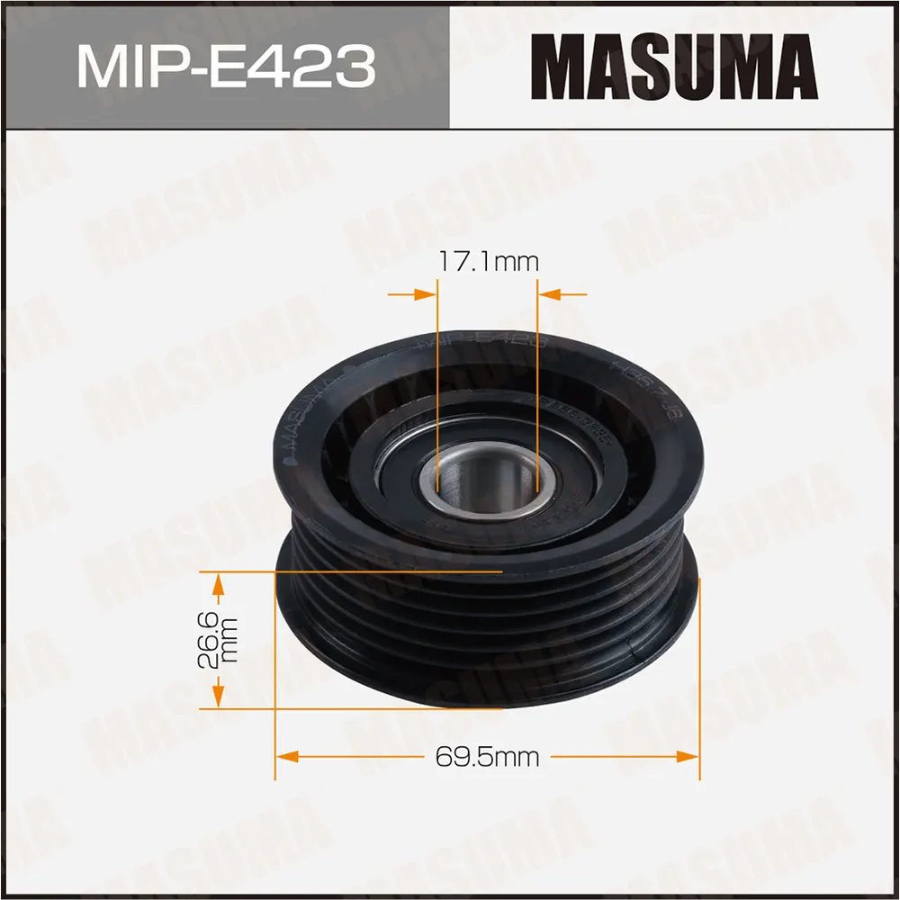 Ролик поликлинового ремня направляющий MASUMA MIP-E423