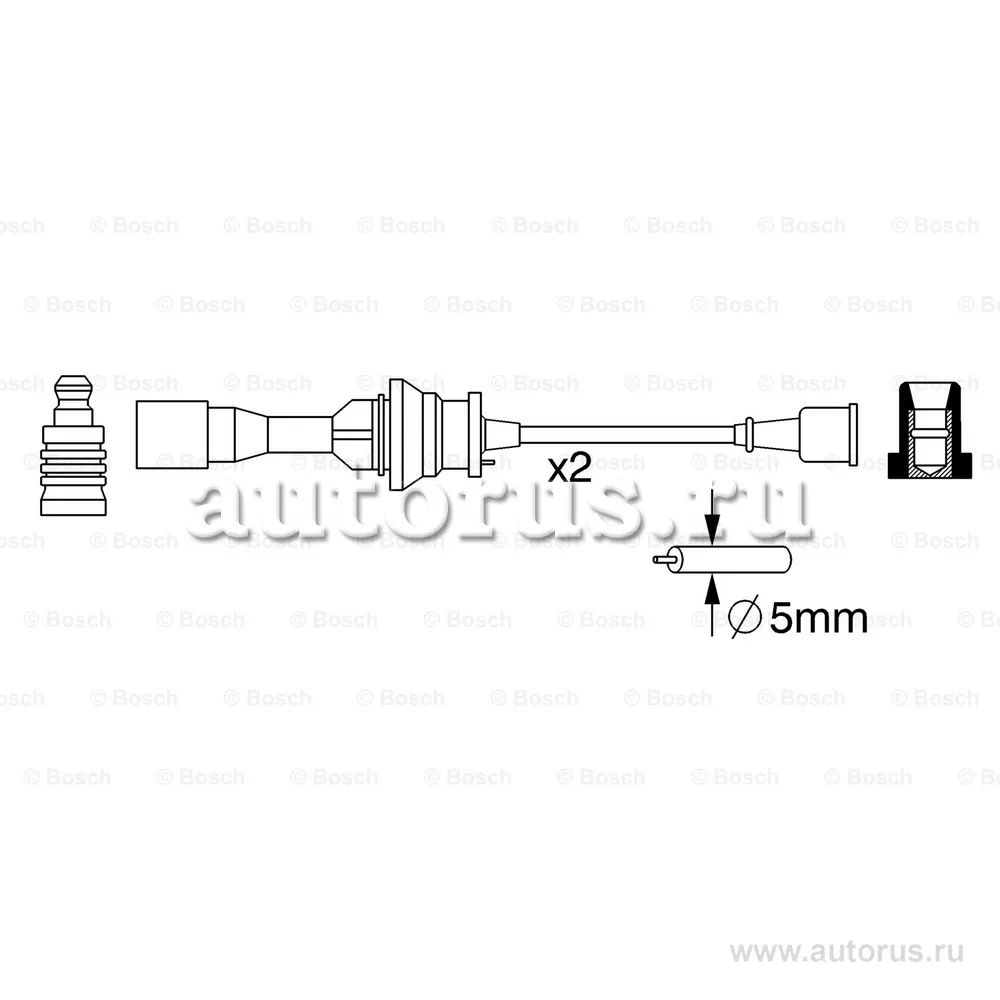 Провода высоковольтные MAZDA BOSCH 0 986 357 266
