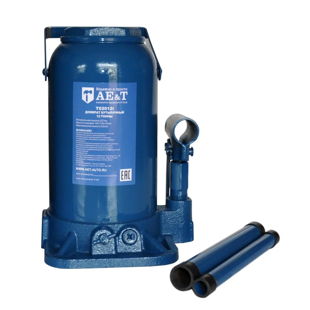 Домкрат бутылочный двухштоковый T02012i AET 12т AE&T T02012i