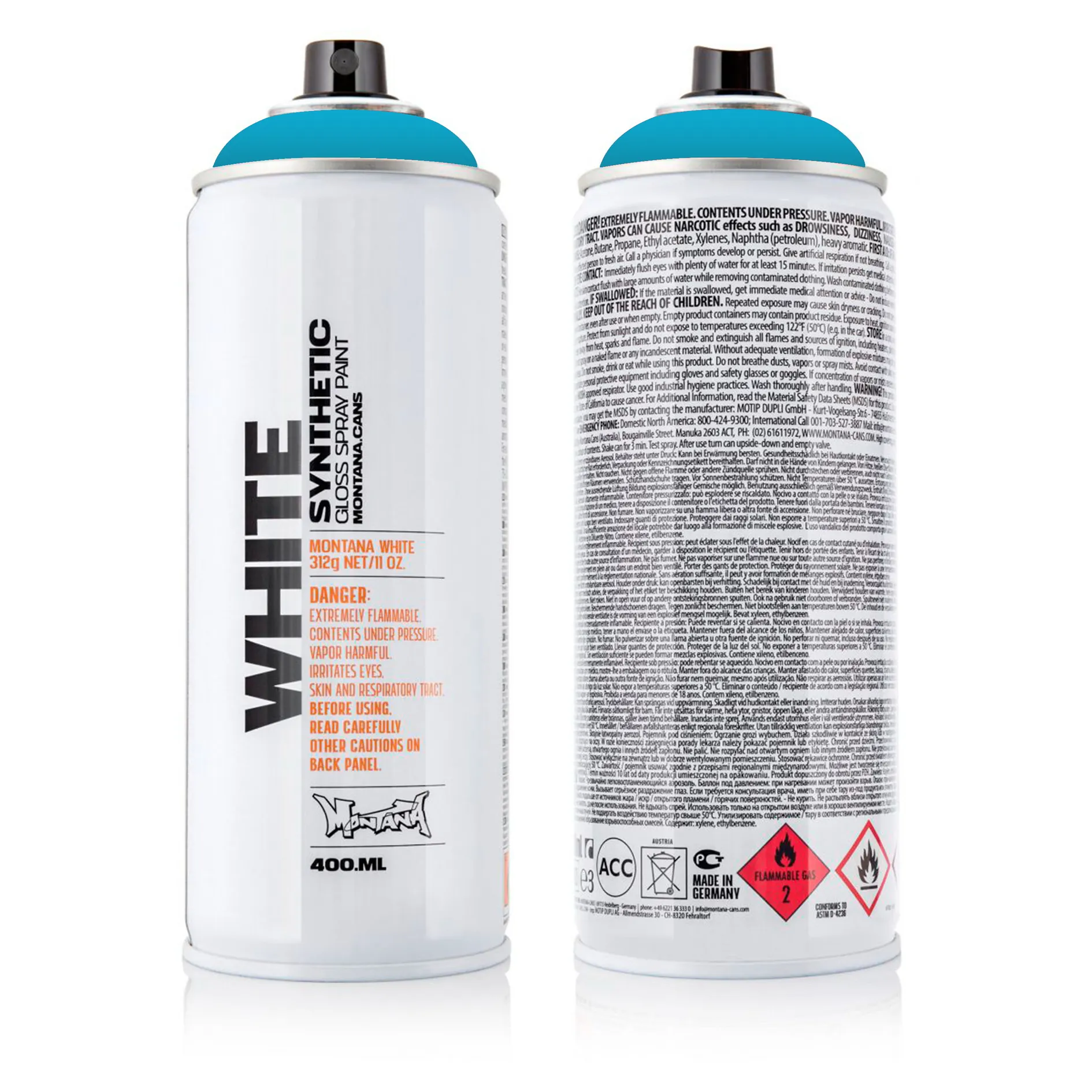 Краска WHITE светло-голубая MONTANA CANS 5030 WHT