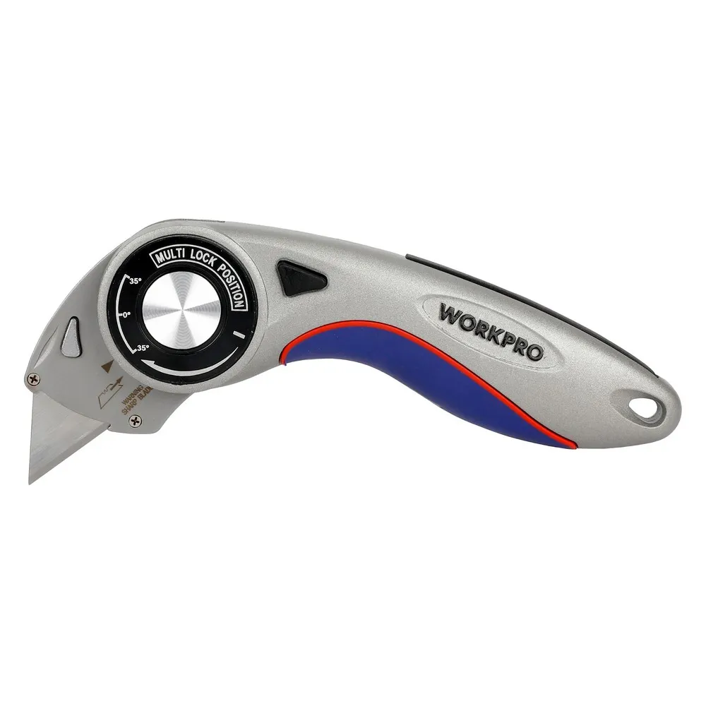 Нож универсальный складной алюминиевый со сменными лезвиями WP211013 WORKPRO WORKPRO WP211013