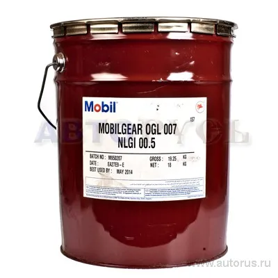 Смазка MOBIL Mobilgear OGL 007 пластичная 18 кг