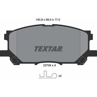 Колодки тормозные передние TEXTAR 2373401