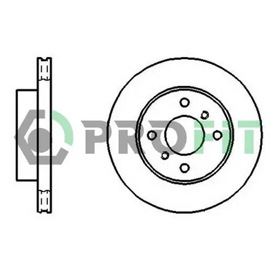 Диск тормозной NISSAN ALMERA 00-, PRIMERA 90-02 FRONT PROFIT 5010-0260-1