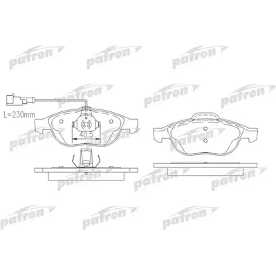 Колодки тормозные дисковые передн ALFA ROMEO: 156 97-00, 156 Sportwagon 00-00 PATRON PBP1134