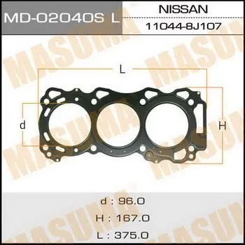 Прокладка ГБЦ NISSAN ELGRAND MASUMA MD-02040SLH