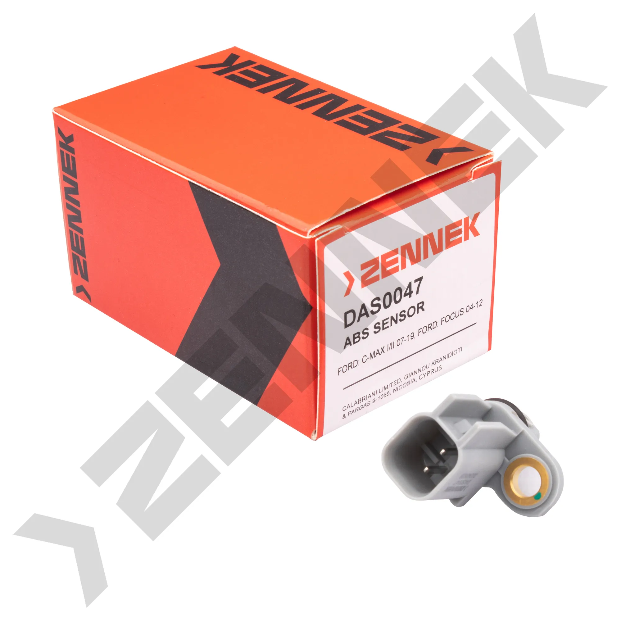 Датчик ABS передний левый/правый FORD C-MAX I/II 07-19, FORD FOCUS 04-12 ZENNEK DAS0047