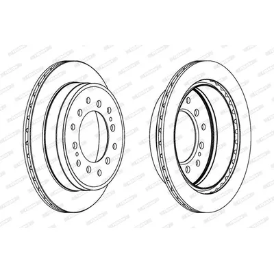 Диск тормозной TOYOTA LAND CRUISER PRADO задний FERODO DDF1743C