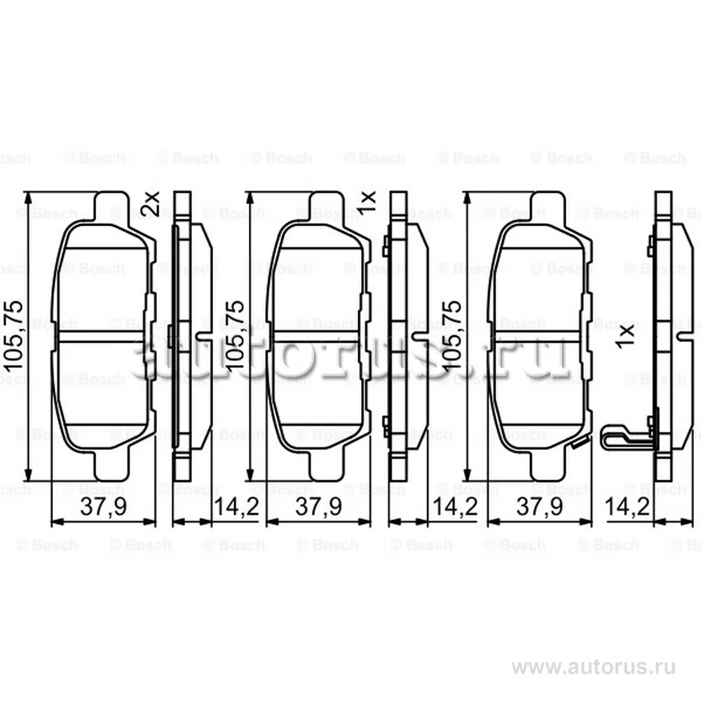 Колодки тормозные дисковые задние 0986494861 BOSCH 0986494861