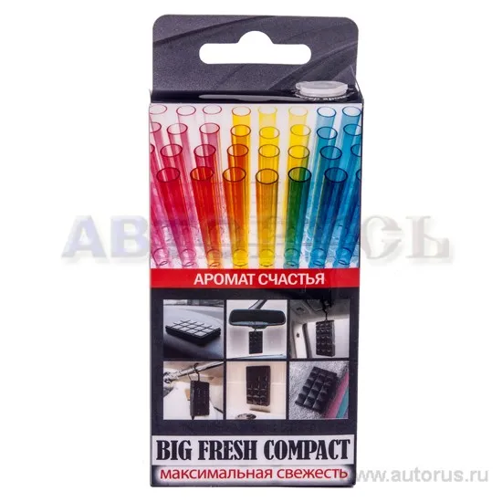 Ароматизатор Big Fresh Compact гелевый картридж плоский аромат счастья FKVJP HBFC-159