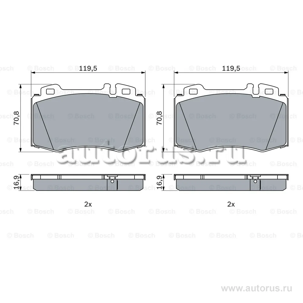 Колодки тормозные передние BOSCH 0 986 424 705