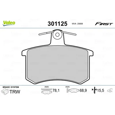 Колодки тормозные дисковые задн AUDI A4 95-01, A6 94-97, A8 96-02, ALFA ROMEO 164 87-98,