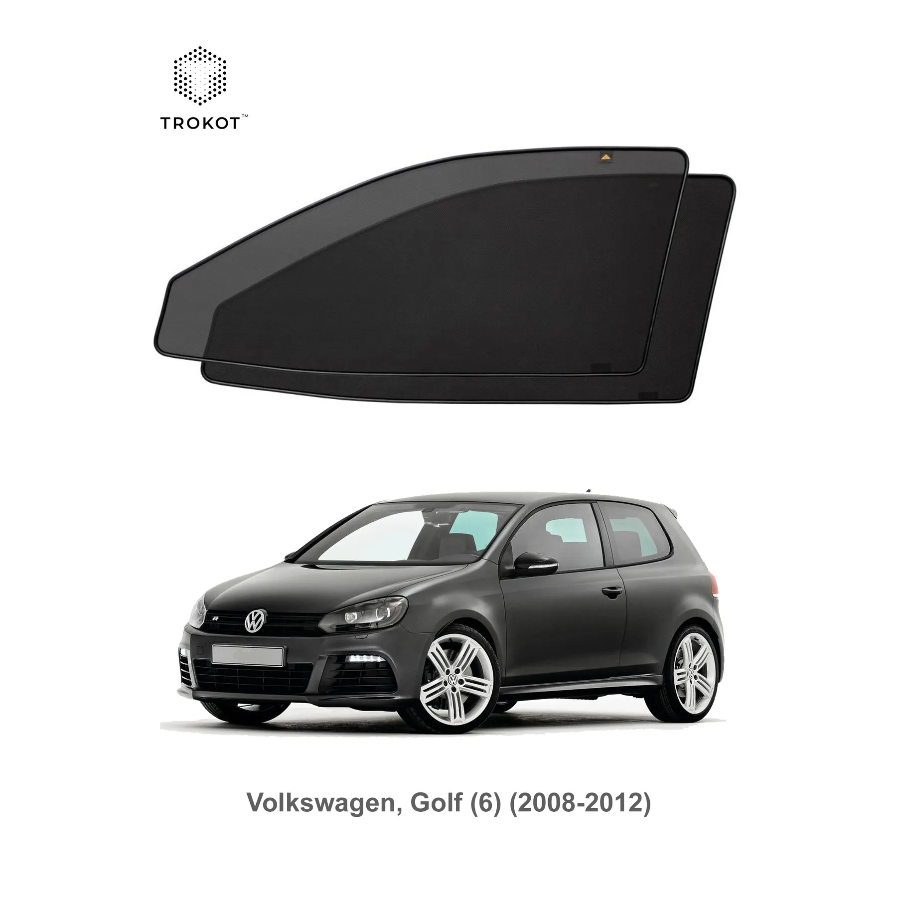Комплект шторок на передние двери Volkswagen Golf (6) (2008-2012)
