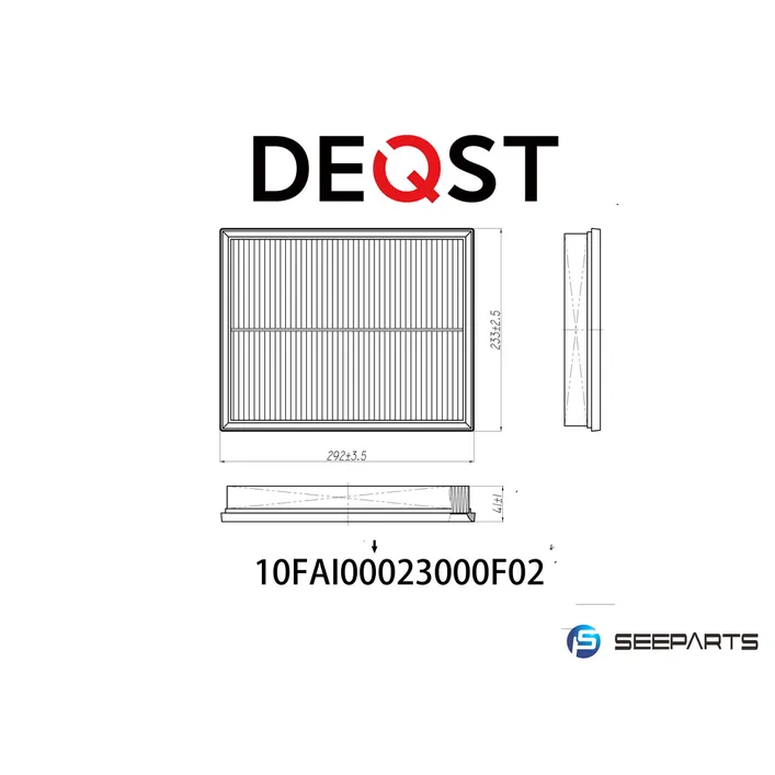 Воздушный фильтр. OPEL ASTRA G (F35_) 02.98-07.04,OPEL ASTRA G (F48_ DEQST 10FAI00023000