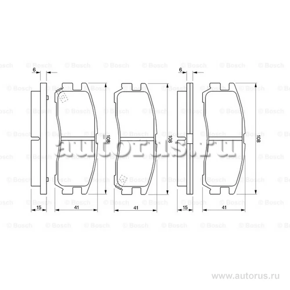 К-кт колодок дисковых OPEL SINTRA 96-99, BOSCH 0986424467