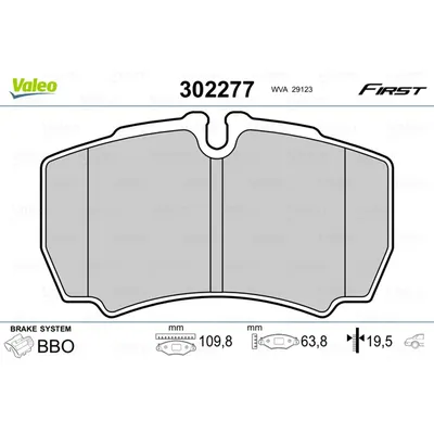 Колодки тормозные дисковые задн FORD TRANSIT 06-/IVECO DAILY 01- WVA29123
