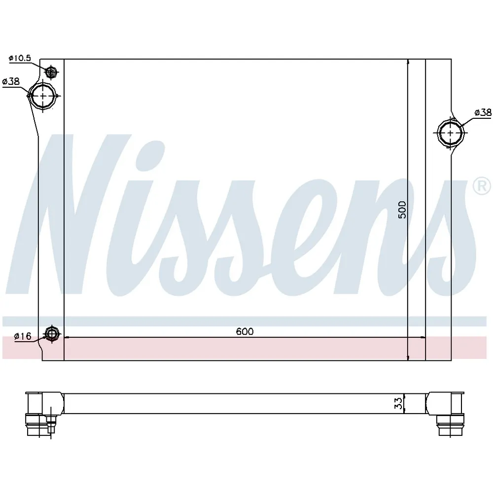 Радиатор двигателя NISSENS 60768