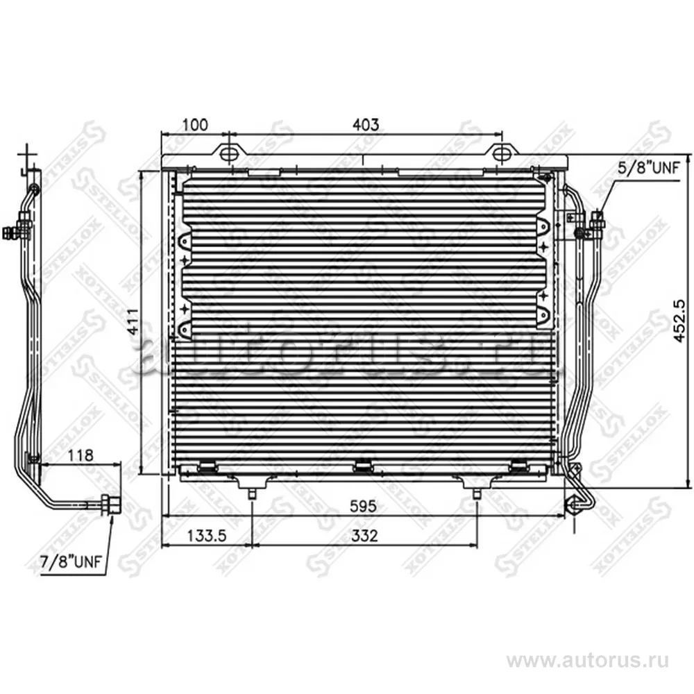 Радиатор конд. MB W STELLOX 10-45123-SX
