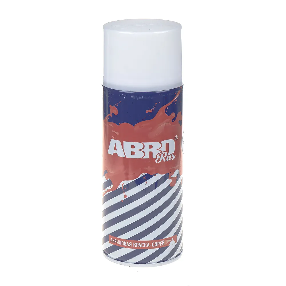 Краска-спрей акриловая № 1007 белая матовая 400 мл ABRO SPO-1007-R