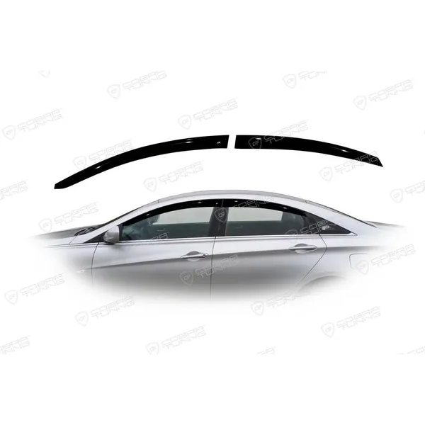 Дефлекторы боковых окон Hyundai Sonata VI Sd 2009