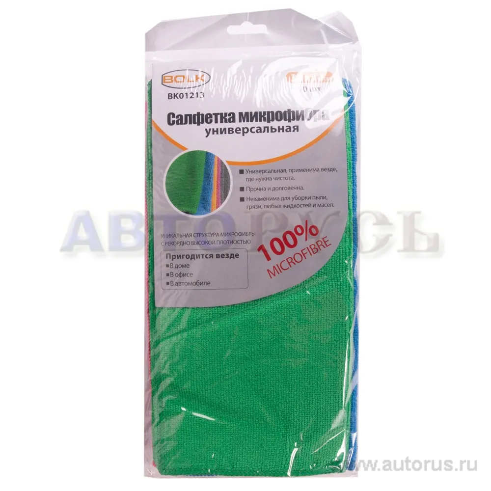 Салфетка микрофибра универсальная 30x30 см набор (10шт) BOLK BK01213