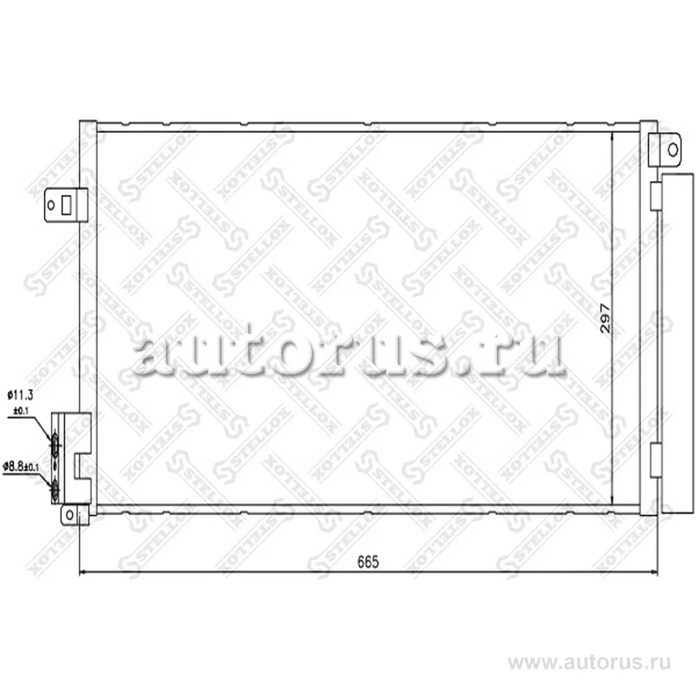 Радиатор конд. Opel Corsa 1.6i- STELLOX 10-45092-SX