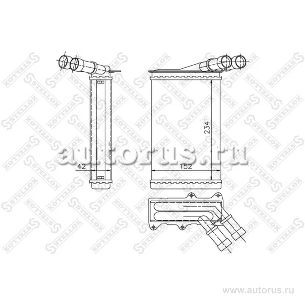 Радиатор печки Citroen Xantia/Xsara/ZX all 91> STELLOX 10-35005-SX