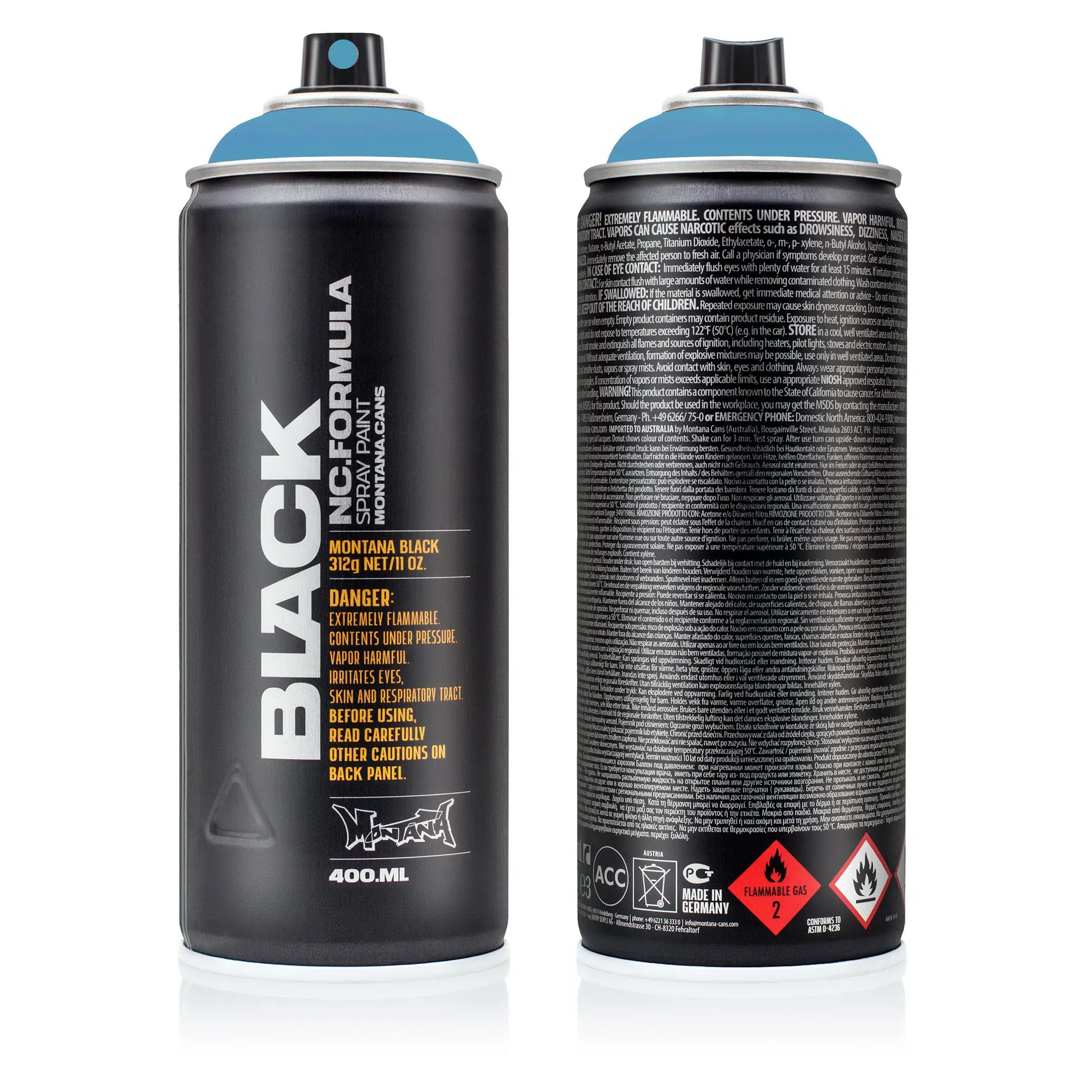 Краска BLACK голубая лагуна MONTANA CANS 5230BLK
