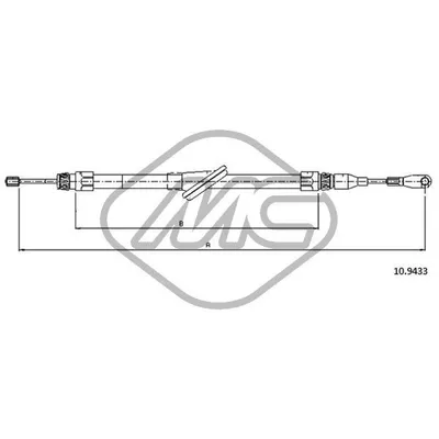 Трос ручника MER CLASSE C 180-200-220-250D-280 ALL ANT. пер Metalcaucho 81009