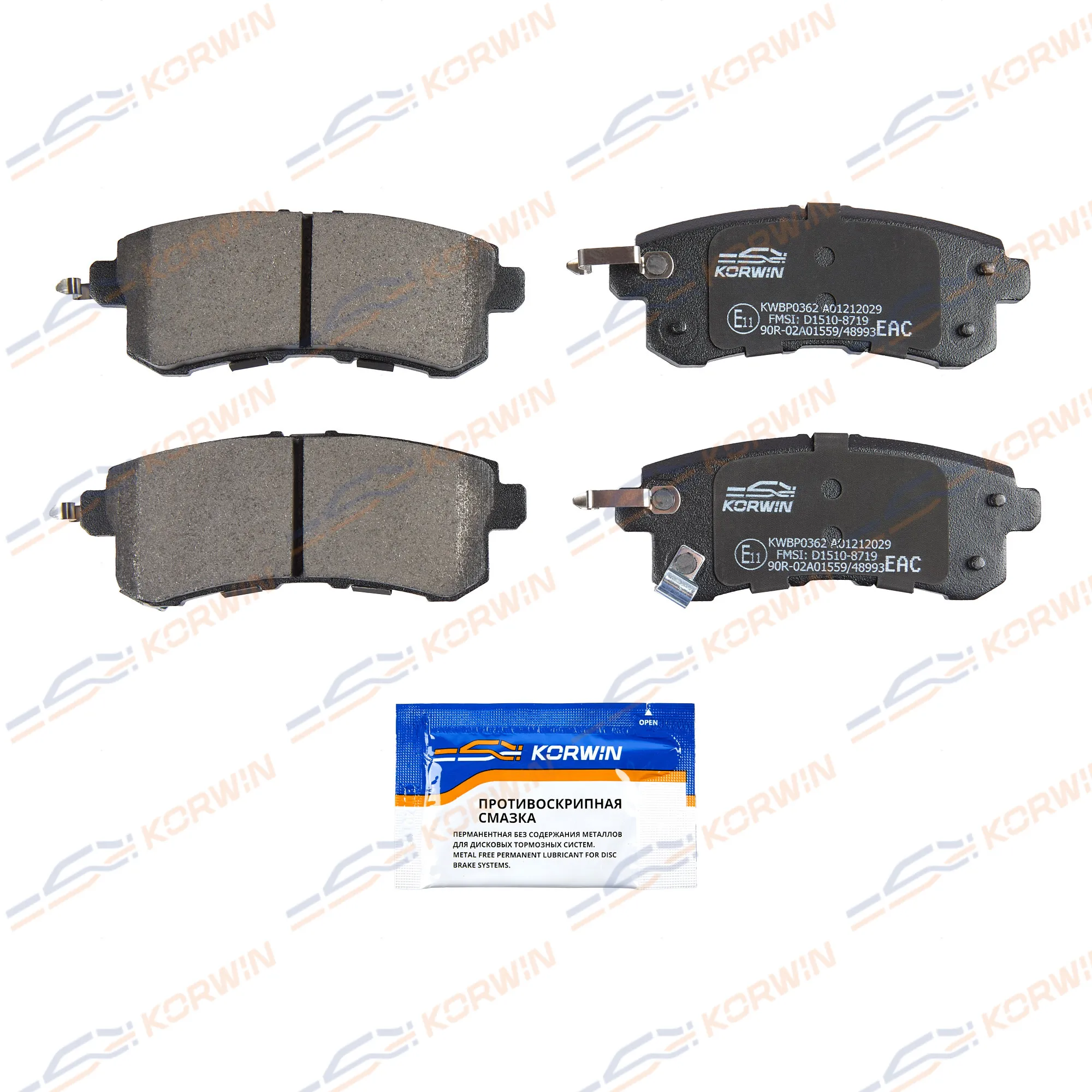 Колодки тормозные зад. Infiniti QX56 (Z62) 10-/QX80 (Z62) 13-/Nissan Patrol 10- KORWIN KWBP0362