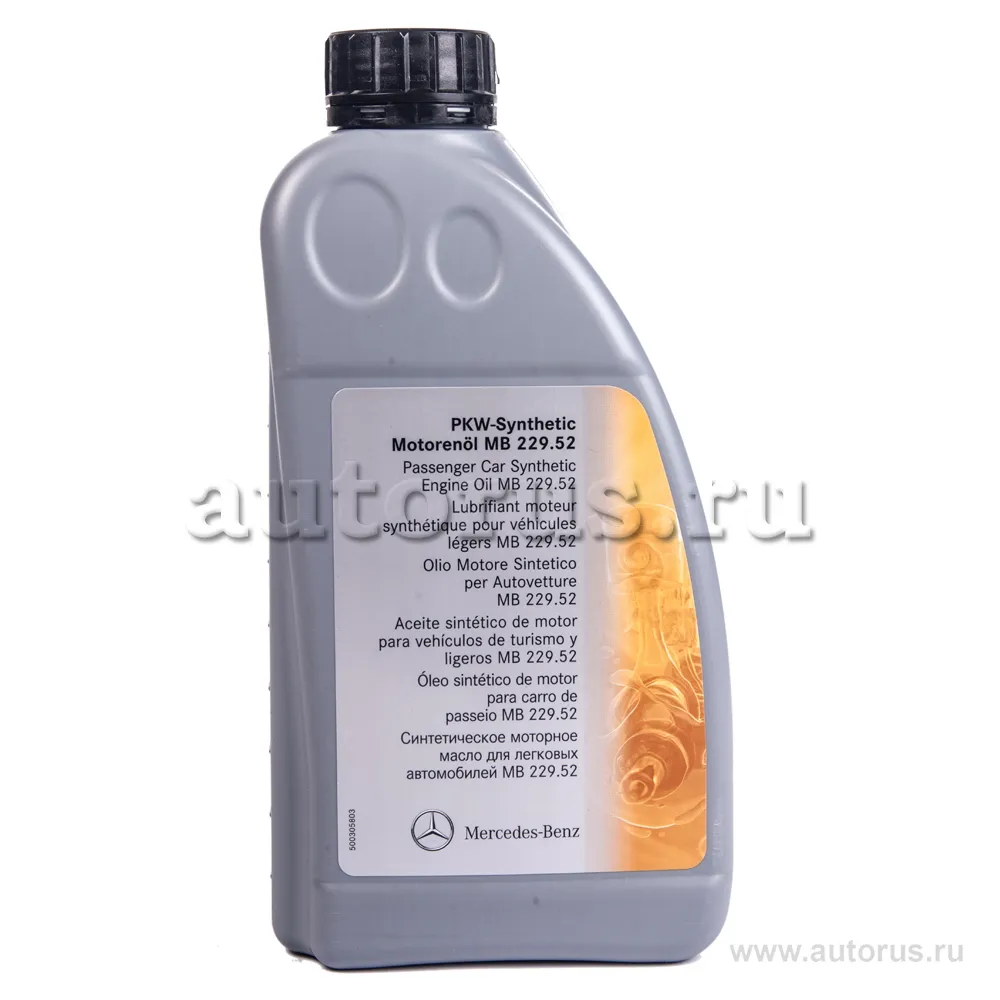 Масло моторное MERCEDES-BENZ МВ 229.52 5W-30 синтетическое 1 л A001 989 37 01 AAA6