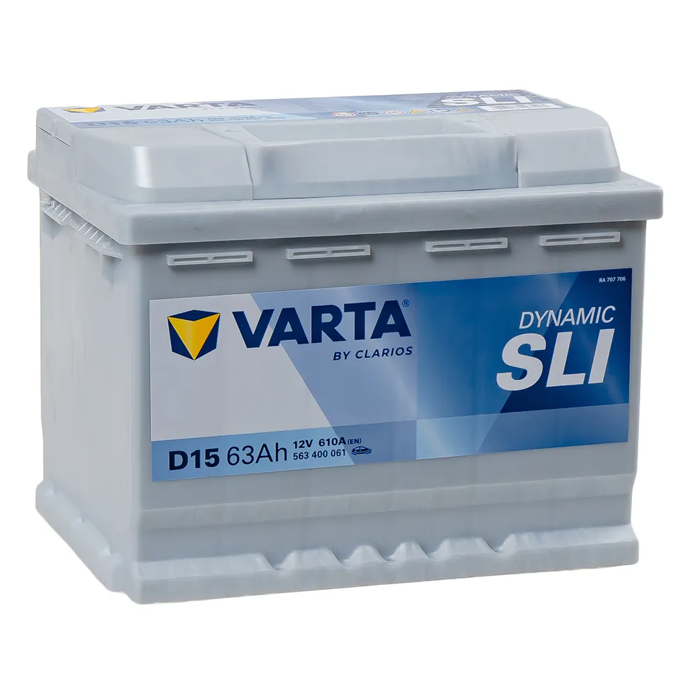 Аккумулятор VARTA Silver Dynamic 63 А/ч обратный R+ 242x175x190 L2 EN 610 А