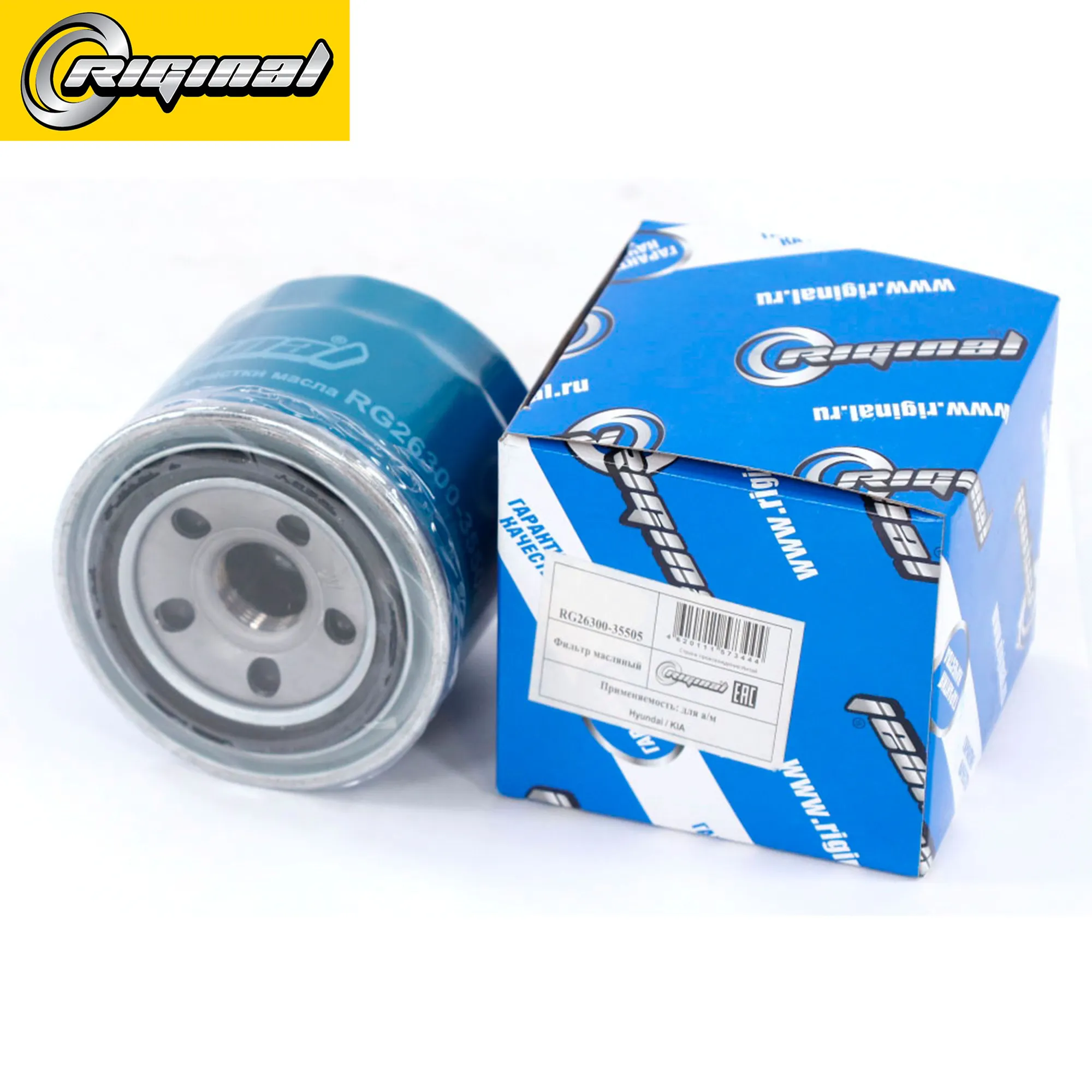 Фильтр масляный Hyundai Accent,Getz,Solaris,Elantra,Tucson/Kia Cerato,Rio/Mitsubishi W81180 Riginal RG26300-35505