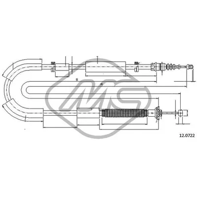 Трос ручника FIAT BRAVO ALL DX-RH Metalcaucho 81368