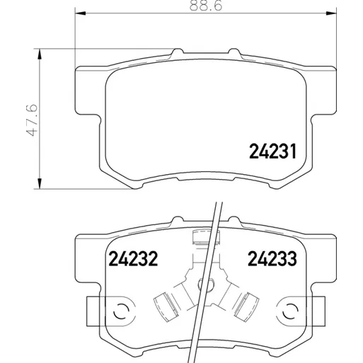Колодки задние HONDA Accord 08-13/Civic 05-12/Stream 00-06 NISSHINBO NP8037