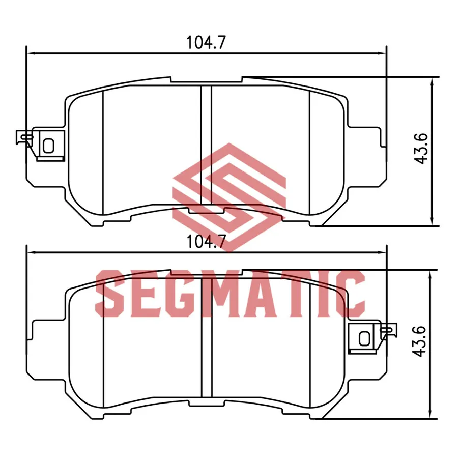 Колодка торм диск зад Mazda Cx-5 2.0 2012-; Mazda Cx-5 2.5 2015-; Mazda Cx-5 2.5 2013- SEGMATIC SGBP2600