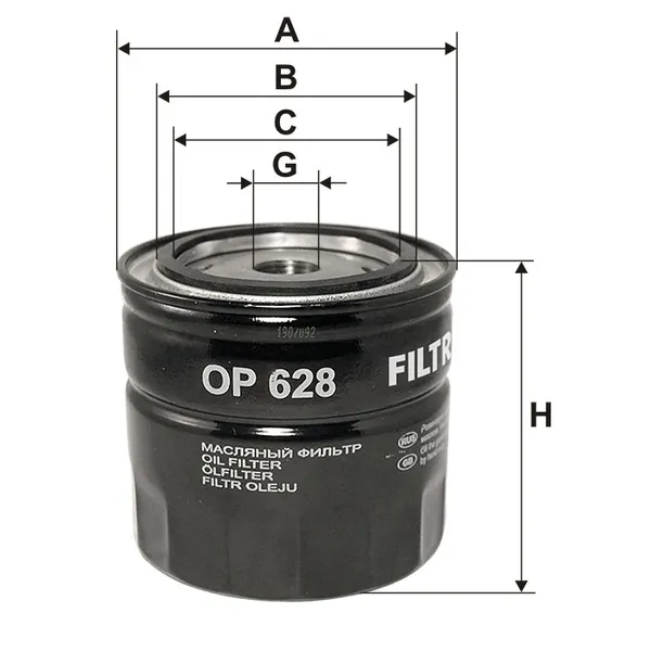 Фильтр масляный FILTRON OP628